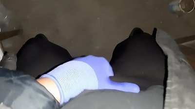 Before robbing a house, we decided to jerk off with gloves on so as not to leave traces (role play) - ladies fly orgasm