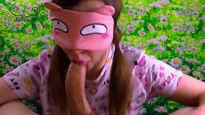youthful stunner with cool Lips blow-job and Titfuck huge Cock! POV