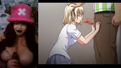 cheating with BigTits witnessing hentai - JK to Ero Konbini Tenchou Ep1
