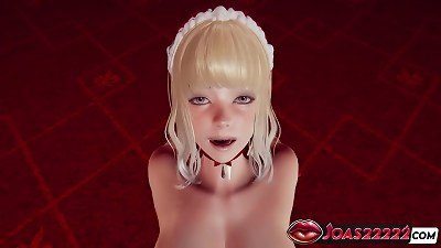 nasty Christmas blonde 3d hentai Featuring assfuck ass-plug - giant Tits, Festive slit Fingering, and wet cunnilingus toon