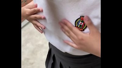 mexican loses bet with her classmate and finishes up providing him a suck off at school. Homemade porn video. college girls eighteen years old.