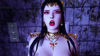 princess in Fantasy: Animated curves excellent - 3d animation anime